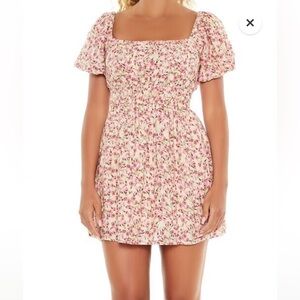 Forever 21 Floral printed babydoll mini dress
